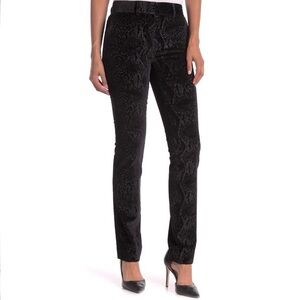 Frame Denim Black Velvet Burnout Trousers